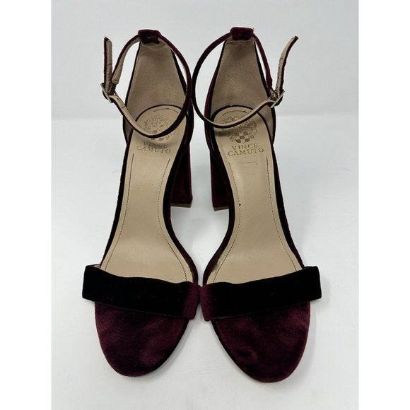 Vince Camuto Malissa Velvet Ankle Strap Blocked Heel Size 10 - Picture 2 of 6